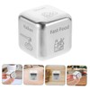 Kisangel 3pcs Stainless Steel Food Decision Dice Unique Game Props