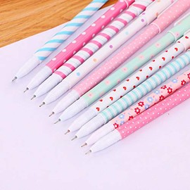 Pack of 10 Gel Pen for School Home Office Ballpoint Pen with Gel Ink Creative Stationery Pen Kawaii Stationery
