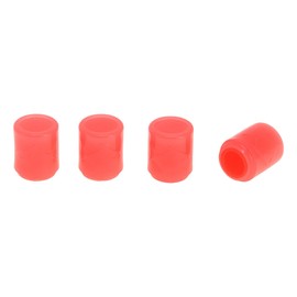 Partuto 4 Pcs Fish Pattern Fluorescent Tire Valve Stem Caps for Car Truck Motorbike Bicycle Tyre Valve Dust Covers Decorative Polystyrene Red 8x17mm