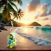 Dwuww Green Plush Turtle Keychain, Funny Pendant Plush Doll Portable