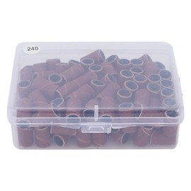 Sanding Bands For Nail Drill, 100pcs Nail Sanding Bands Pedicure Sanding Bands Manicure Nail Art Pedicure Drill File Tool Kit Sanding Bands For Nail Drill Bits Arbor Bands For Nail Drill(240#)