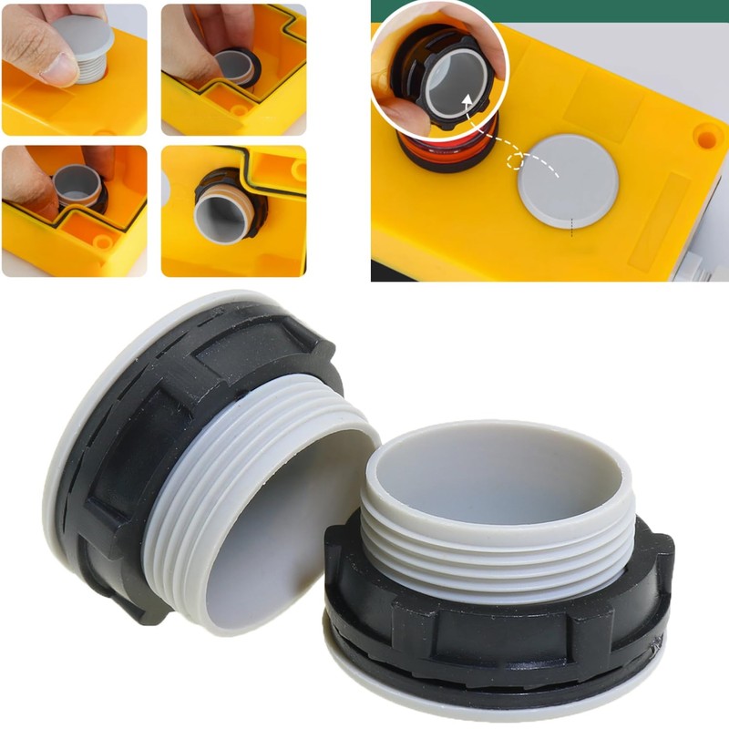 Heyous 10PCS 30mm Grey Plastic Push Button Switch Hole Panel