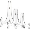 HESTYA 12 Pcs Clear Acrylic Easels Plate Stands Holders to