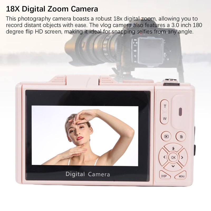 Bewinner 5K Digital Camera 75MP WiFi Vlog Cam with 18X