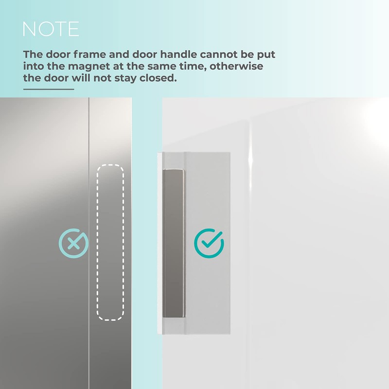 Shuisen Shower Door Magnet, 2-1/2" Glass Door Magnet Replacement for