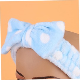 TOVINANNA 6pcs Flannel Bowknot Makeup Headbands for Women Girls Adorable Facial Headwraps Light Hair Bands for Skincare Spa Use for Face Washing Makeup Application