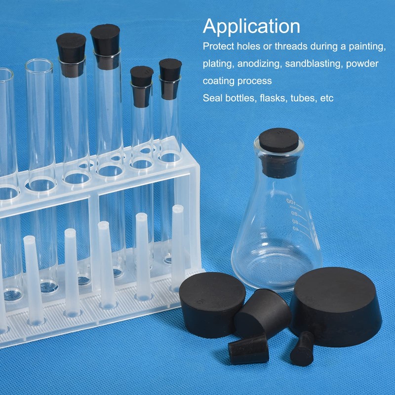 sourcing map Rubber Tapered Plug 58mm to 68mm Solid Test