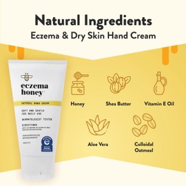 ECZEMA HONEY Oatmeal Hand Cream - Natural Hand & Body Lotion for Eczema Rash Relief - Eczema Cream for Dry, Itchy, Sensitive, & Irritable Skin (2 Oz)