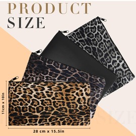 DBTW 4 Faux Leather Bank Pockets, Money Folder with Zip, 11 x 10 Inch Cash Bag, Wallet Bank Bags, Waterproof PU Document Bag, Bank Folder, Large for Business, Household, School, d'Alene to