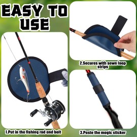 Fishing Lure Covers & Bait Wrap Shield - 5.9 Inch Clear-View Storage Protectors | Canvas/Nylon Lure Gloves for Lakes/Rivers/Seaside | 4pcs Set Keep Fishermen Fishing (2 Blue+2 Red)