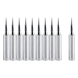 10 Replacement Soldering Tips 900M-T-I Soldering Iron Tips Copper Base Lead-Free Electroplated Iron and Nickel Interchangeable Soldering Tips Set for Low Temperature Soldering Station Tool