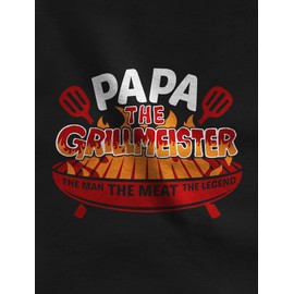 BBQ Aprons for Men Papa The Grillmeister The Man The Legend Mens Aprons for Cooking Funny Dad BBQ Apron Cooking Chef Grilling Apron Unisex One Size Black