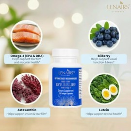 Cápsulas blandas: alivio para ojos cansados y secos con omega 3, EPA y DHA, arándano, luteína, astaxantina, nutrientes esenciales para la salud ocular