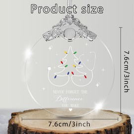 Memorial Christmas Crystal Ornament Gifts, Old World Christmas Hanukkah Ornaments, Jewish and Christian Decoration, Unique Ornaments, for Xmas Chanukah Party Holiday Wall Home Decor With Gift Box