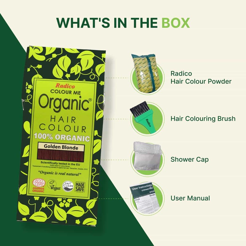 Radico Organic Hair Colour - Golden Blonde, 100g