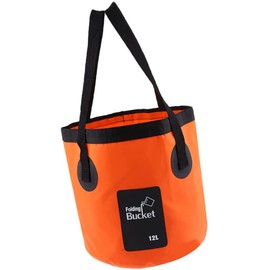 KARAFURA Folding Bucket Large Capacity, For Fishing, Cleaning, Washing, Travel, Outdoors, Car Washing, Compact, Portable, Convenient (Orange, 6.1 gal (20 L)