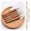 Visxcnu 3 Pieces Dreadlock Crochet Hook Bamboo Needle Weaving Crochet,