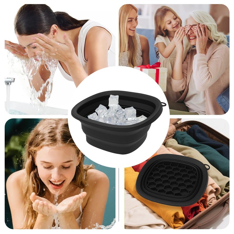 Ice Face Bowl | Foldable Face Ice Bowl with Built-in