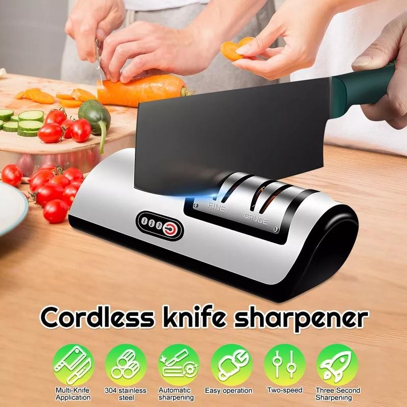 Professional Electric Knife Sharpener, 2-Stage Home Kitchen Knives Sharpening