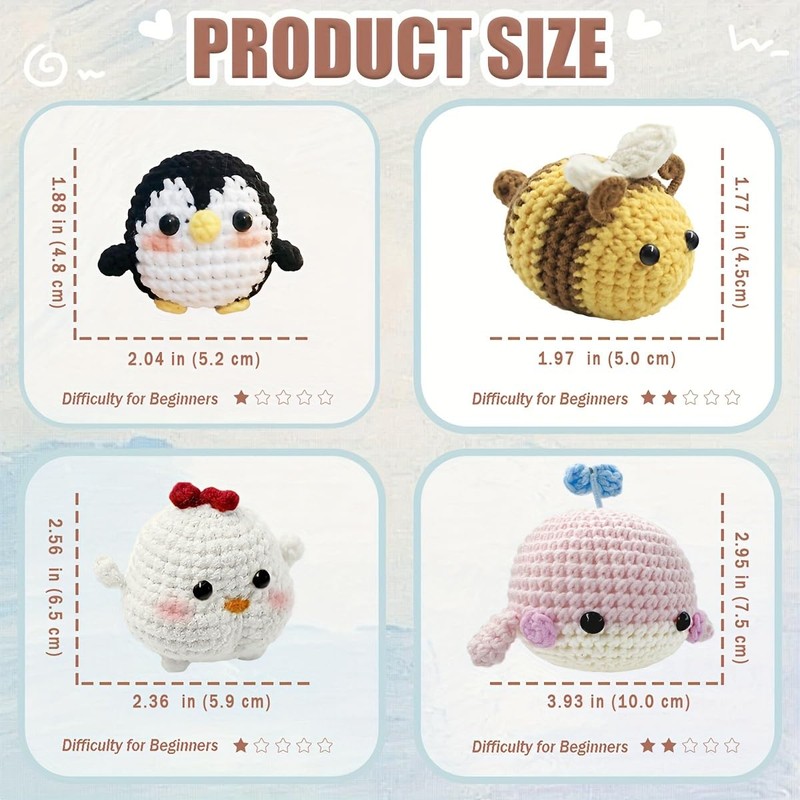 YAMAXIN Crochet Kit for Beginners, Crochet Starter Kit with Step