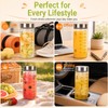 Luxgola 20oz Reusable Glass Juice Bottles with Lids, Wide Mouth,