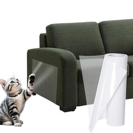 Door Protector from Dog Scratching Transparent Pet Scratch Shield Anti Scratch Furniture Protector for Door Frame Walls Windows Furniture (118" x 7.68")