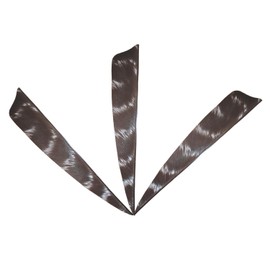 XXRRP ARCHERY 50pcs 4” Shield Cut Archery Fletches Arrow Feathers Turkey Feather Right/Left Wing Vanes for DIY Hunting Arrows Accessories (Left Wing Natural Barred)