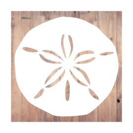 Underground Printing Sand Dollar - Beach Relax Summer Vinyl Decal Sticker | 3" Wide | White