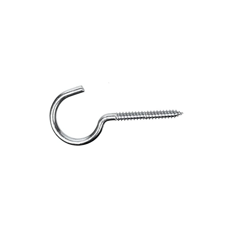 Screw Hook Open Zinc Plated Steel Wall Mount Ceiling Hanging