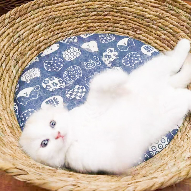 Hand Woven Cat Nest Breathable Round Cotton Rope Woven Warm
