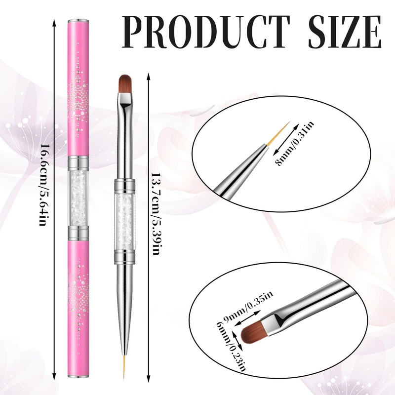 Cobee Brush for Gel Nails Dual-Ended Fineliner 2 in 1