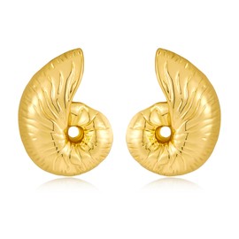 FILMOON Conch Sea Shell Earrings Seashell Statement Stud Earrings for Women Summer Boho Beach Jewelry