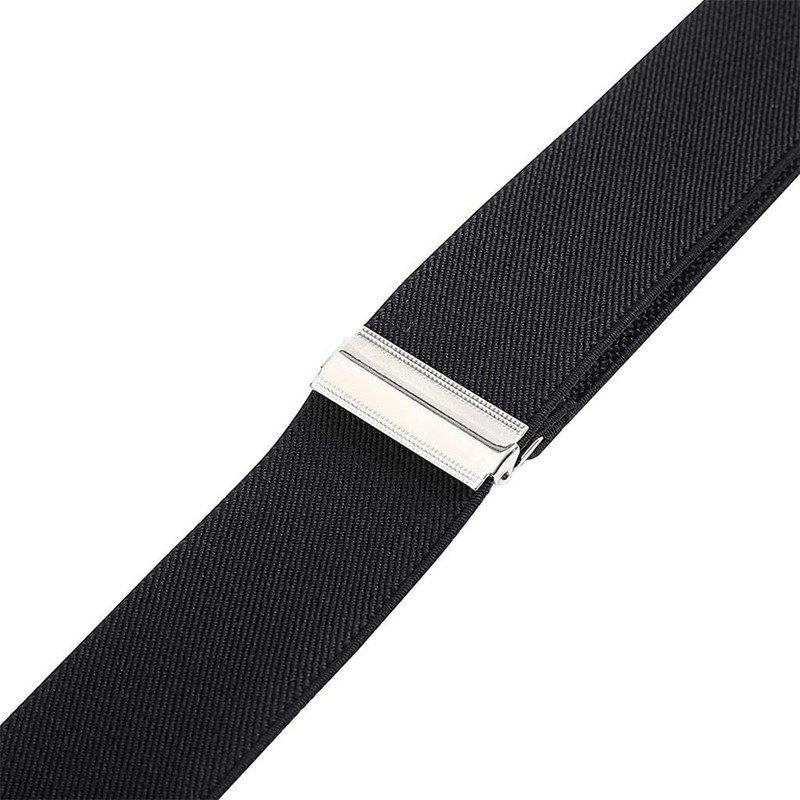 [DeeRace] Men's Button End Suspender - Adjustable Elastic Y-Shaped Tuxedo