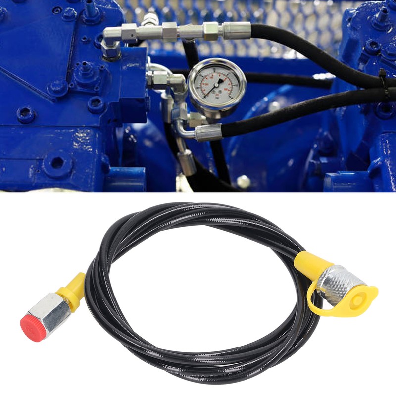 2m/6ft Hydraulic Pressure Test Hose 630Bar M16 X 2‑1/4BSP PU