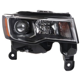TRQ Passenger Side Headlight Assembly Compatible with 2017-2022 Jeep Grand Cherokee 2022 Grand Cherokee WK CH2503297