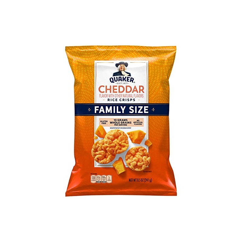 Quaker Rice Crisps Cheddar, 8.5 Oz