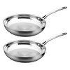 Scanpan Impact 8” Fry Pan - Pack of 2 - Made of Durable 18/10 Stainless Steel - Dishwasher & Oven Safe