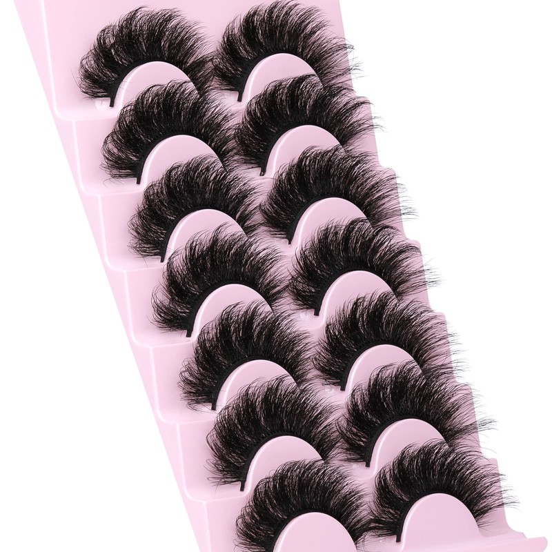 Fake Eyelashes Fluffy Volume Thick Lashes Faux Mink 20MM Long