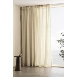 Jotex Multifunctional Curtain Layer Extra Wide Curtain 275 cm Polyester Cotton Blend, Oeko-Tex® Standard 100 Certified, Better Cotton - Greige, 1 Piece 275 x 300 cm