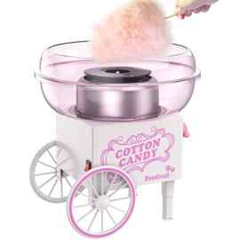 Cotton Candy Machine, Mini Cotton Candy Maker Machine for Kids with Sugar Scoop, Easy & Safe to Use, Purple Vintage Portable Candy Floss Maker for Birthday, Home, Party Gatherings, Christmas Gift