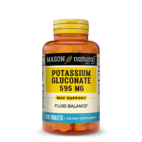 Mason Naturals Potassium Gluconate 595 mg-100 Tablets