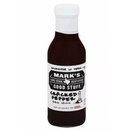 Mark's Good Stuff Cracked Pepper BBQ Barbecue Sauce 14oz Glass Bottle