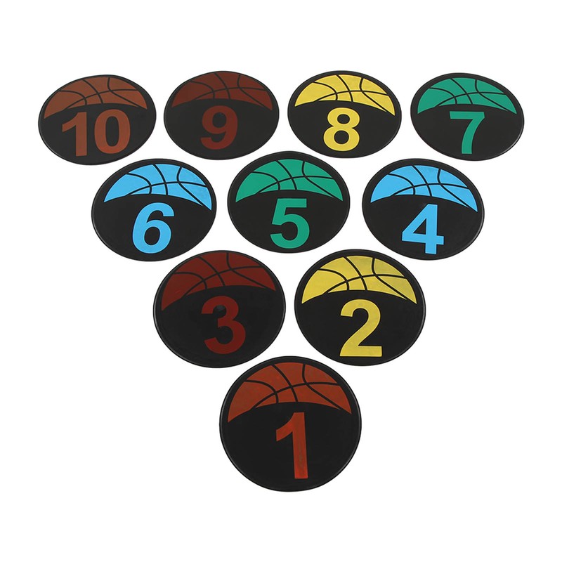 Flat Cones Spot Markers Numbered Floor Spot Markers Set Soccer