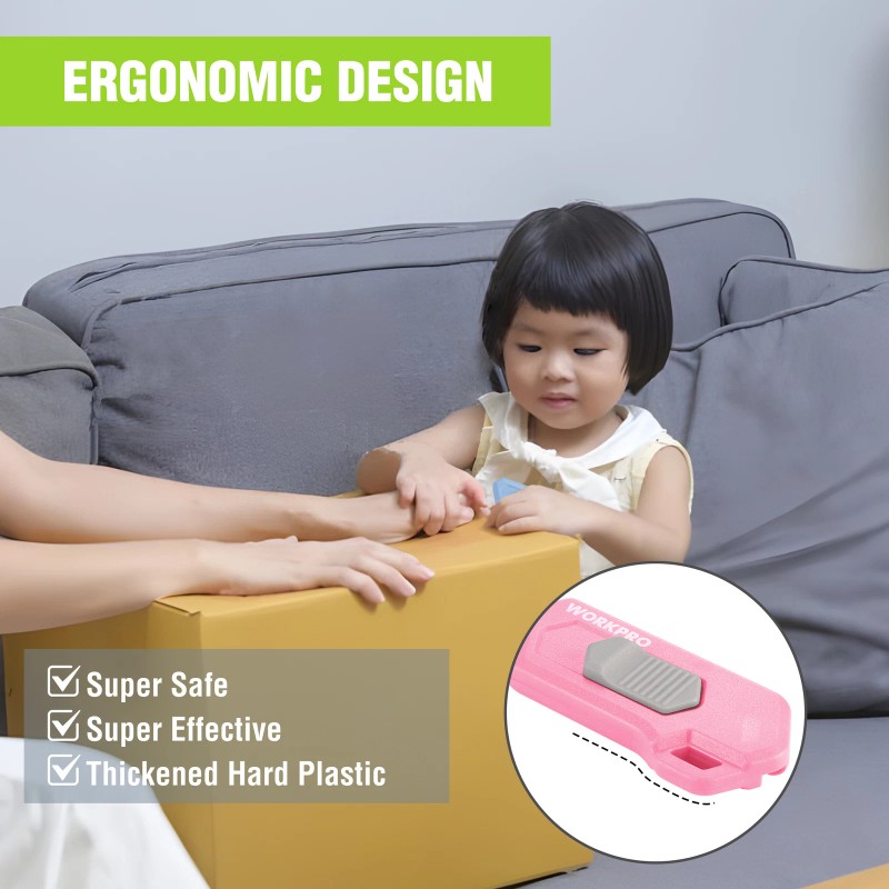 WORKPRO Safe Ceramic Box Cutter Small with Extra Blades 3PC