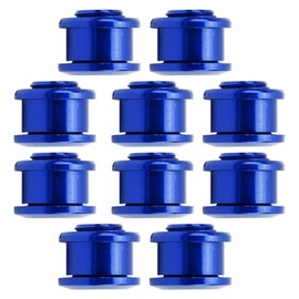 POENVFPO Single Speed Chainring Bolts, 10Pcs 4.9MM Aluminum Alloy Chainring Bolts Lightweight Mountain Bike Single Chainwheel Screws (Blue)