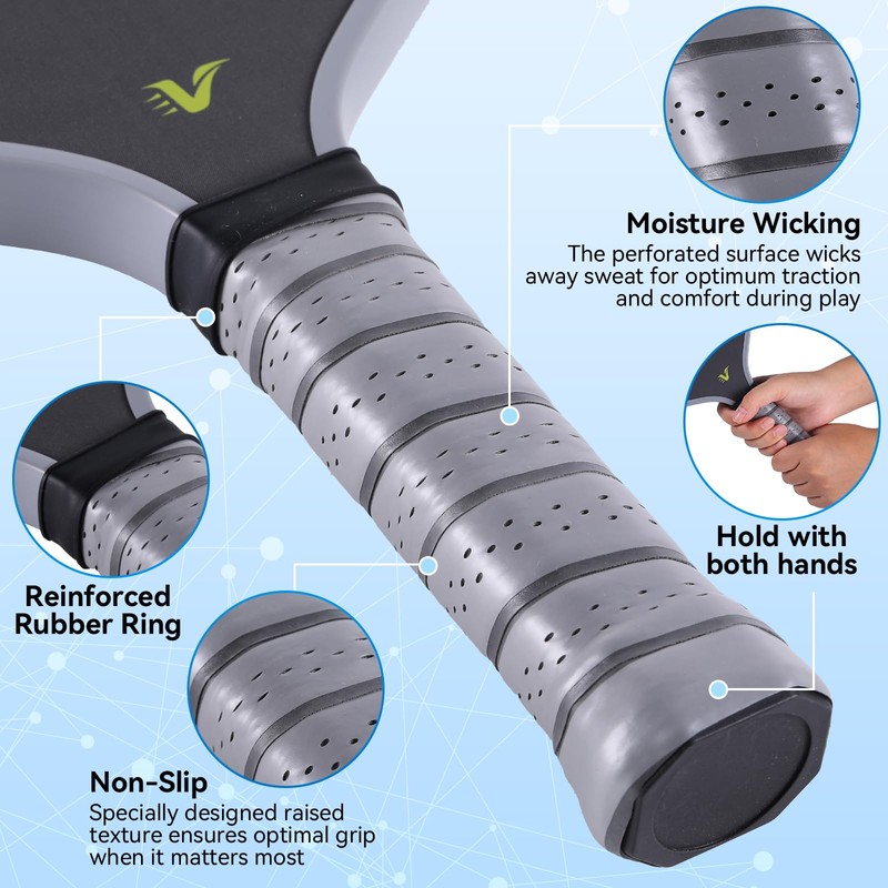 HVLKUB Lightweight Pickleball Paddle Equipment-Raw T700 Carbon Fiber Surface|16mm PP