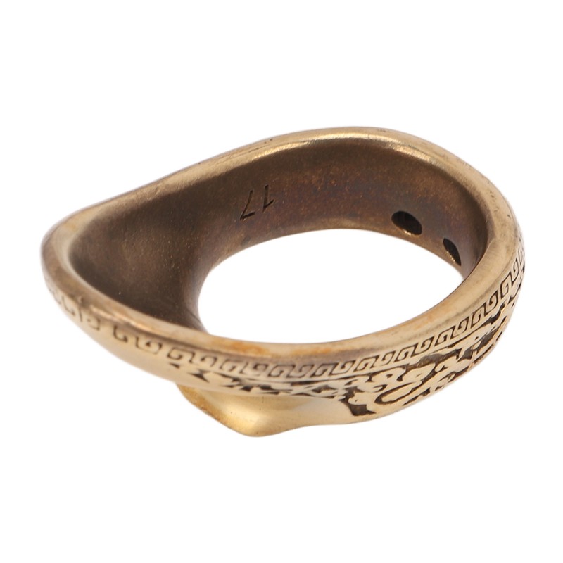 Archery Thumb Rings Good Protection Engraving Pattern Brass Finger Protector