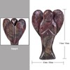 Nupuyai 3" Dragon Bloodstone Guardian Love Heart Crystal Angel Statue,