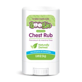 Boogie Chest Rub Stick for Soothing Relief, Petroleum-Free, USDA Organic, Naturally Derived, Soothing Eucalyptus and Lavender, 0.49 oz (Pack of 1)