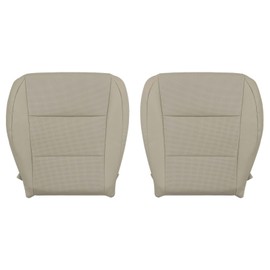 NLQR Front Driver and Passenger Side Bottom Replacement Seat Covers Light Tan LA01 LB01 Microfiber Leather Compatible with Lexus ES300h ES350 2013-2018